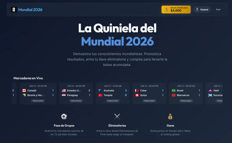 Quiniela Mundial 2026 - 1